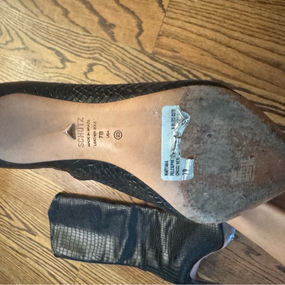 SCHUTZ maryana black croc heeled boot - Picture 3 of 4